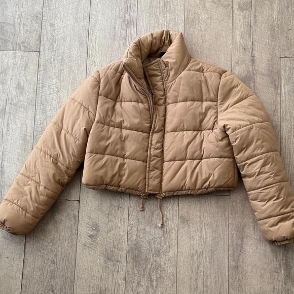 Jackets & Blazers - Tan Puffer Jacket